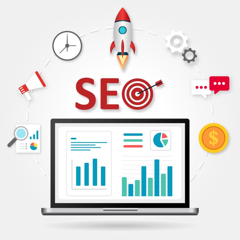 Illustration showcasing SEO best practices for website optimization